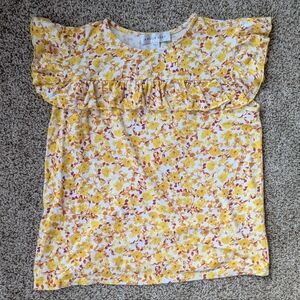 Amour Vert Ruffle Floral Tank Top XS